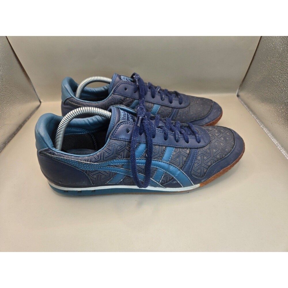 Onitsuka Tiger Ultimate 81 shoes Men's 10 Blue Gum Leather Athletic Gym Sneakers